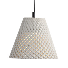 Golden 2419-10 WCT - Golden Lighting Clarus 10in Integrated LED Pendant in White Sandstone Cement